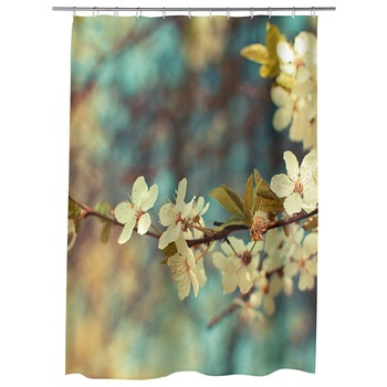 Perdea Dus, Cada, pentru Baie, Heartwork, Crengura inflorita, Model Multicolor, Decoratiuni Baie, 150 x 200 cm Perdea Dus, Cada, pentru Baie, Heartwork, Crengura inflorita, Model Multicolor, Decoratiuni Baie, 150 x 200 cm