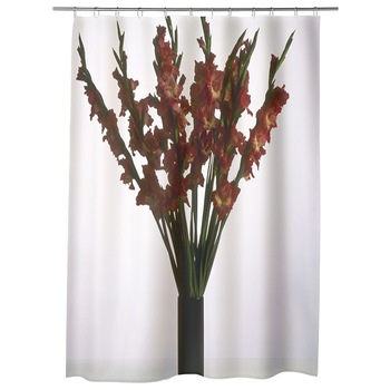 Perdea Dus, Cada, pentru Baie, Heartwork, Flori rosii in vaza, Model Multicolor, Decoratiuni Baie, 150 x 200 cm Perdea Dus, Cada, pentru Baie, Heartwork, Flori rosii in vaza, Model Multicolor, Decoratiuni Baie, 150 x 200 cm