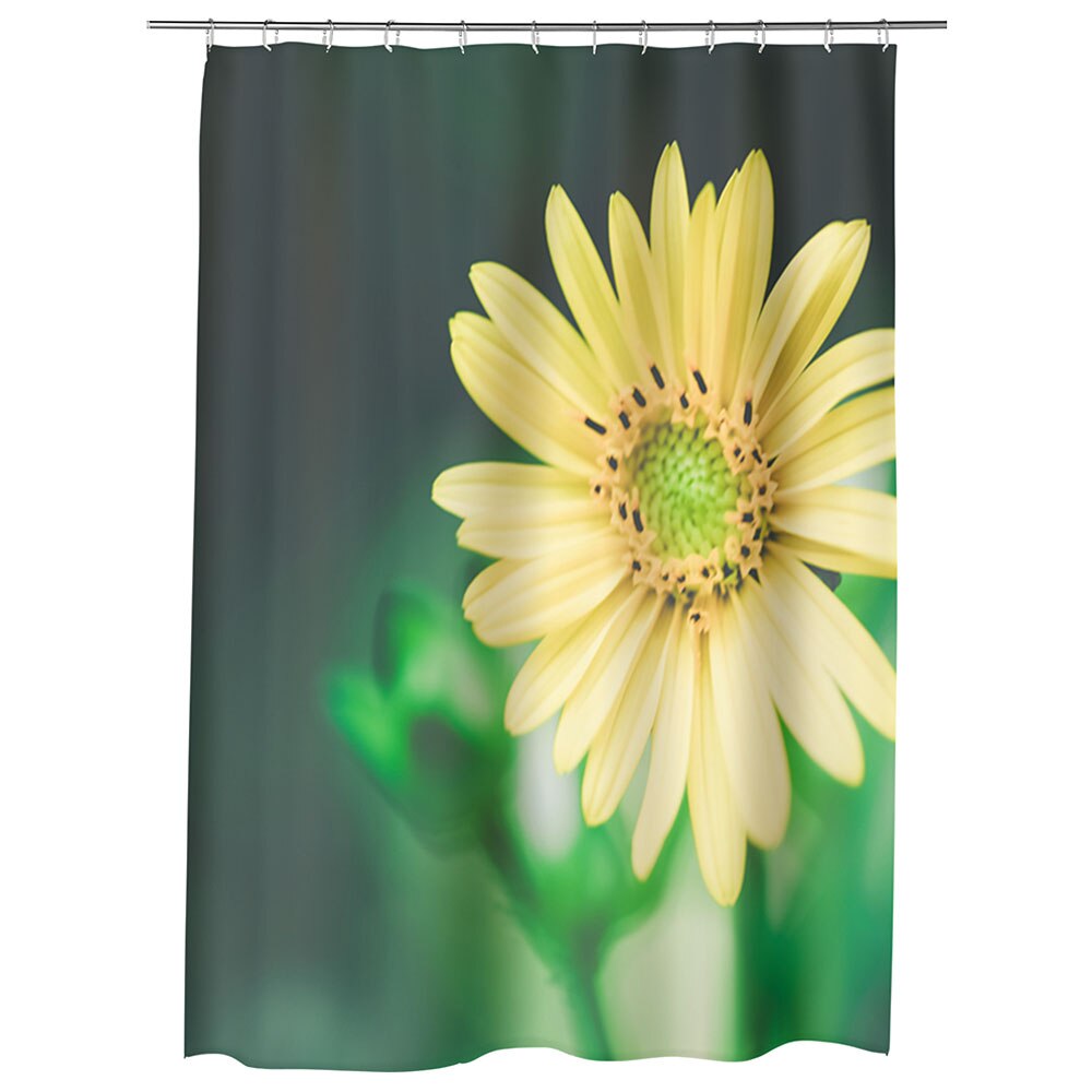 Perdea Dus, Cada, pentru Baie, Heartwork, Floricica galbena, Model Multicolor, Decoratiuni Baie, 150 x 200 cm