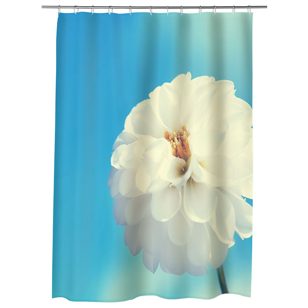 Perdea Dus, Cada, pentru Baie, Heartwork, Floricica alba, Model Multicolor, Decoratiuni Baie, 150 x 200 cm