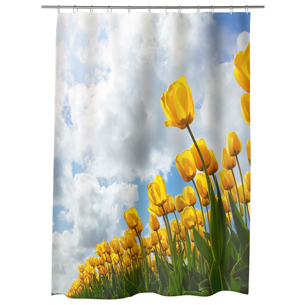 Perdea Dus, Cada, pentru Baie, Heartwork, Lan de flori, Model Multicolor, Decoratiuni Baie, 150 x 200 cm