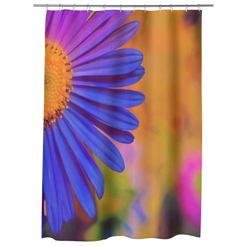 Perdea Dus, Cada, pentru Baie, Heartwork, Violet inflorit, Model Multicolor, Decoratiuni Baie, 150 x 200 cm