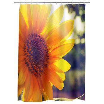 Perdea Dus, Cada, pentru Baie, Heartwork, Soare puternic si floarea acestuia, Model Multicolor, Decoratiuni Baie, 150 x 200 cm Perdea Dus, Cada, pentru Baie, Heartwork, Soare puternic si floarea acestuia, Model Multicolor, Decoratiuni Baie, 150 x 200 cm