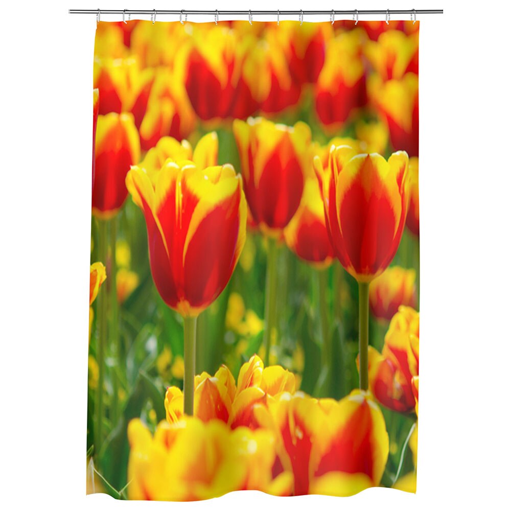 Perdea Dus, Cada, pentru Baie, Heartwork, Flori cu colorit special, Model Multicolor, Decoratiuni Baie, 150 x 200 cm