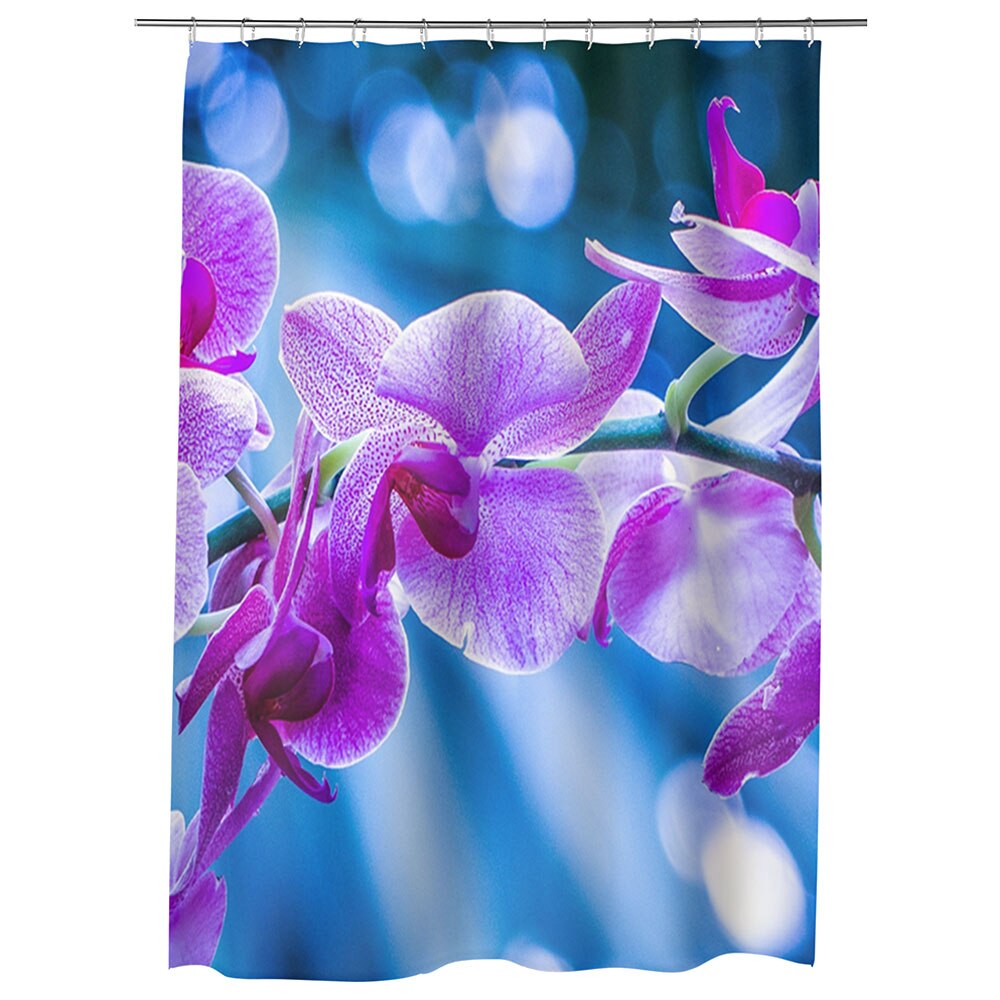 Perdea Dus, Cada, pentru Baie, Heartwork, Violet, Model Multicolor, Decoratiuni Baie, 150 x 200 cm