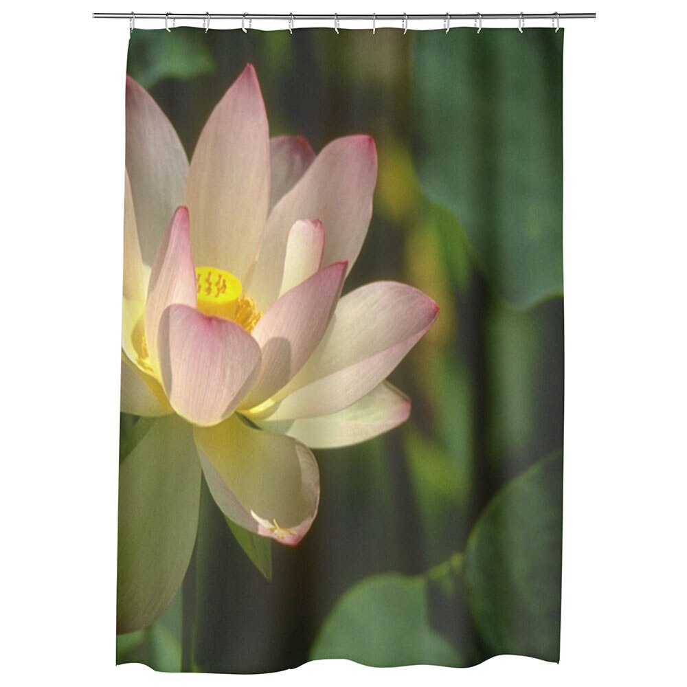 Perdea Dus, Cada, pentru Baie, Heartwork, Floare cu tente violet, Model Multicolor, Decoratiuni Baie, 150 x 200 cm