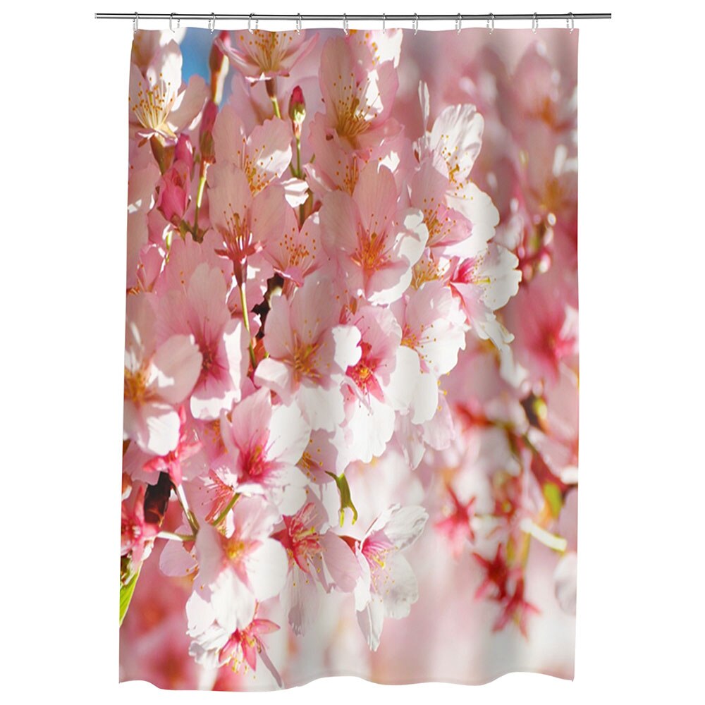 Perdea Dus, Cada, pentru Baie, Heartwork, Flori zambind la soare, Model Multicolor, Decoratiuni Baie, 150 x 200 cm