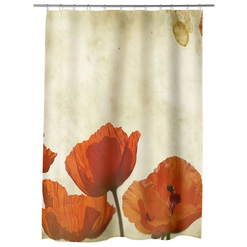 Perdea Dus, Cada, pentru Baie, Heartwork, Maci stilizati, Model Multicolor, Decoratiuni Baie, 150 x 200 cm Perdea Dus, Cada, pentru Baie, Heartwork, Maci stilizati, Model Multicolor, Decoratiuni Baie, 150 x 200 cm