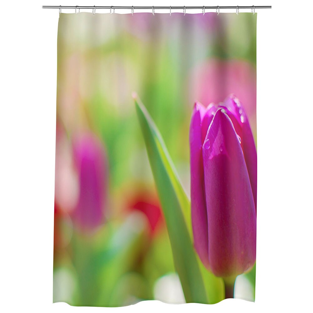 Perdea Dus, Cada, pentru Baie, Heartwork, Lalea, Model Multicolor, Decoratiuni Baie, 150 x 200 cm