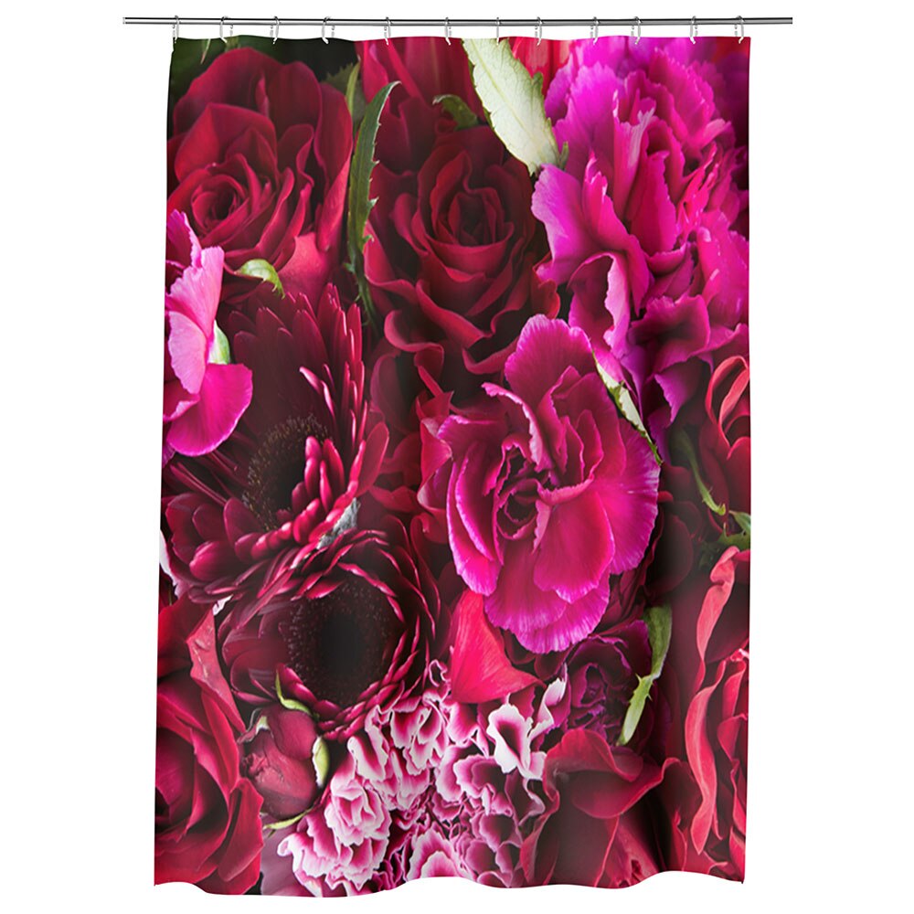 Perdea Dus, Cada, pentru Baie, Heartwork, Buchet de flori, Model Multicolor, Decoratiuni Baie, 150 x 200 cm