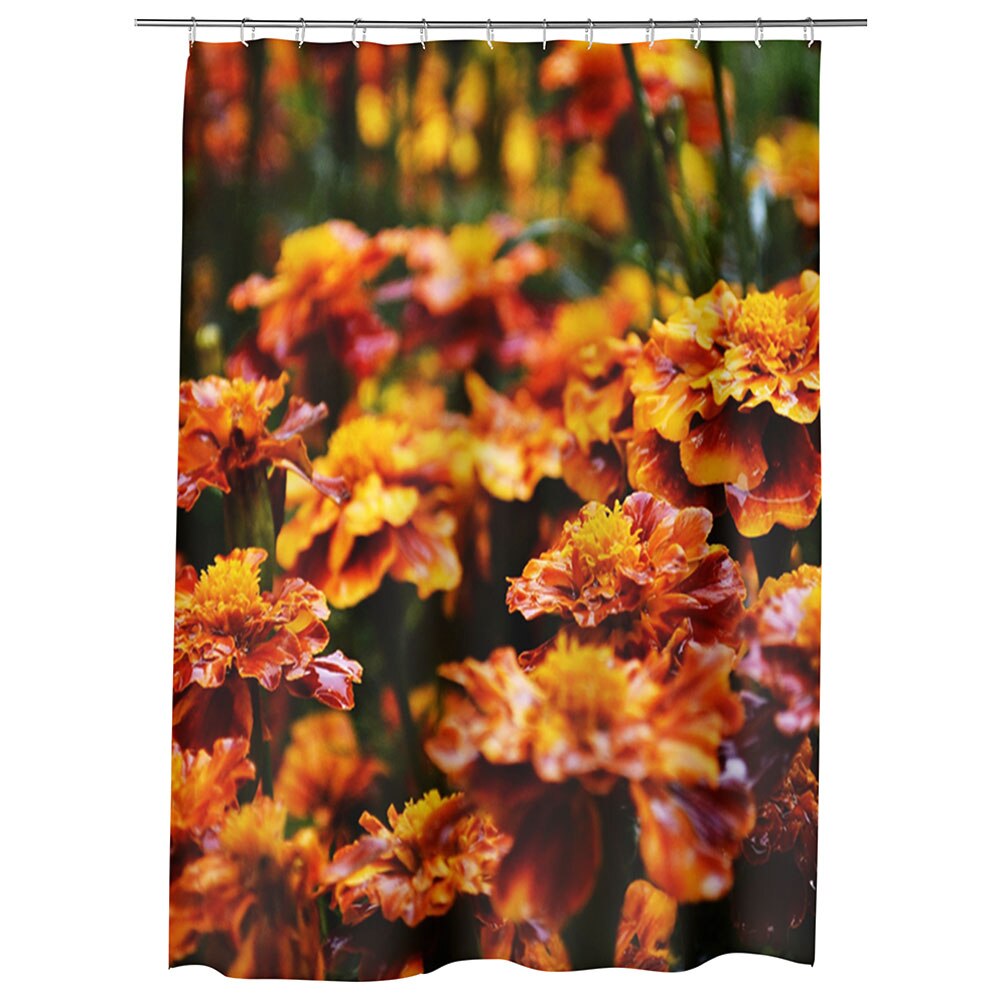 Perdea Dus, Cada, pentru Baie, Heartwork, Flori de gradina, Model Multicolor, Decoratiuni Baie, 150 x 200 cm