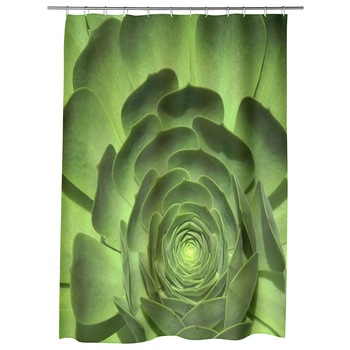Perdea Dus, Cada, pentru Baie, Heartwork, Floare cu petale verzi, Model Multicolor, Decoratiuni Baie, 150 x 200 cm