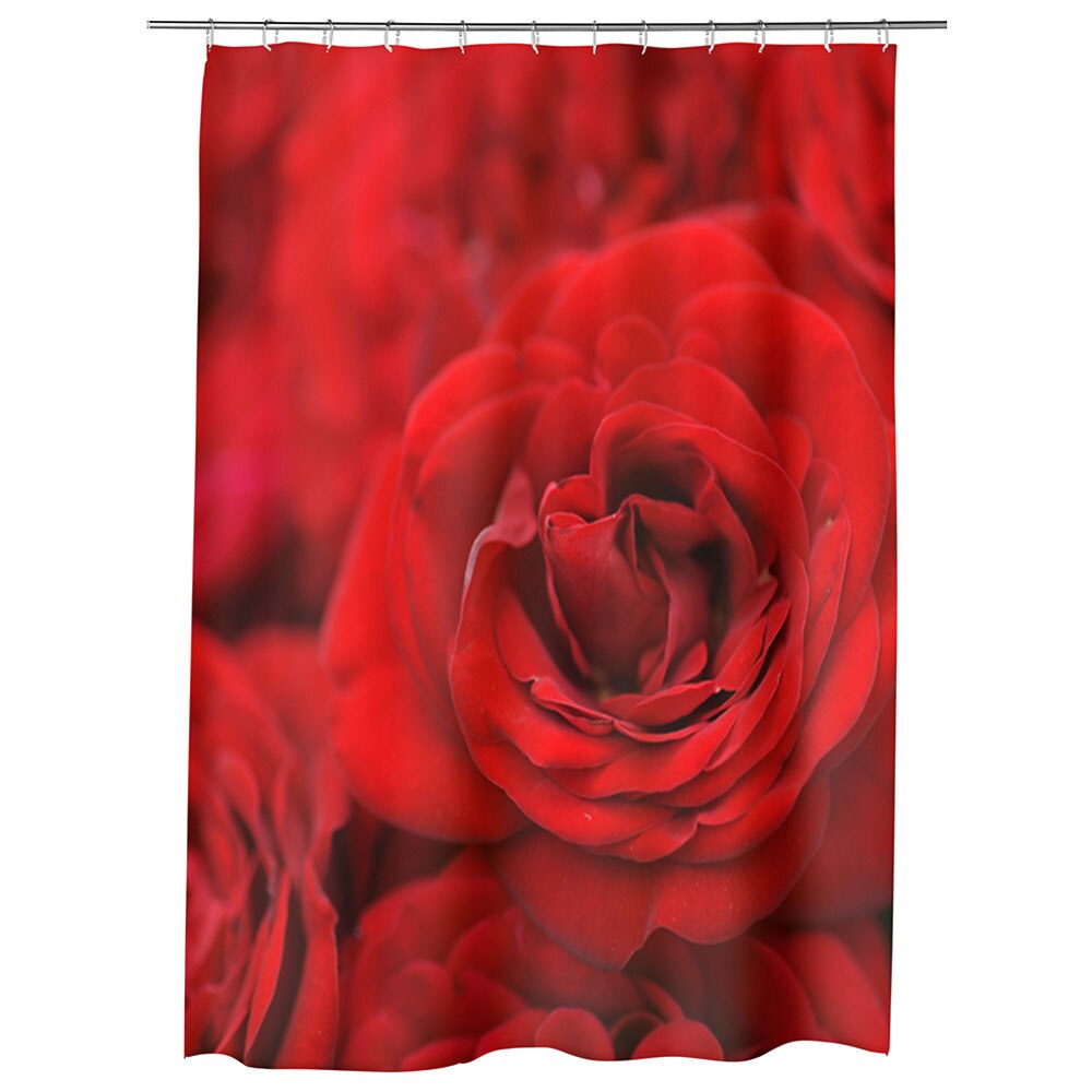 Perdea Dus, Cada, pentru Baie, Heartwork, Buchete de trandafiri, Model Multicolor, Decoratiuni Baie, 150 x 200 cm