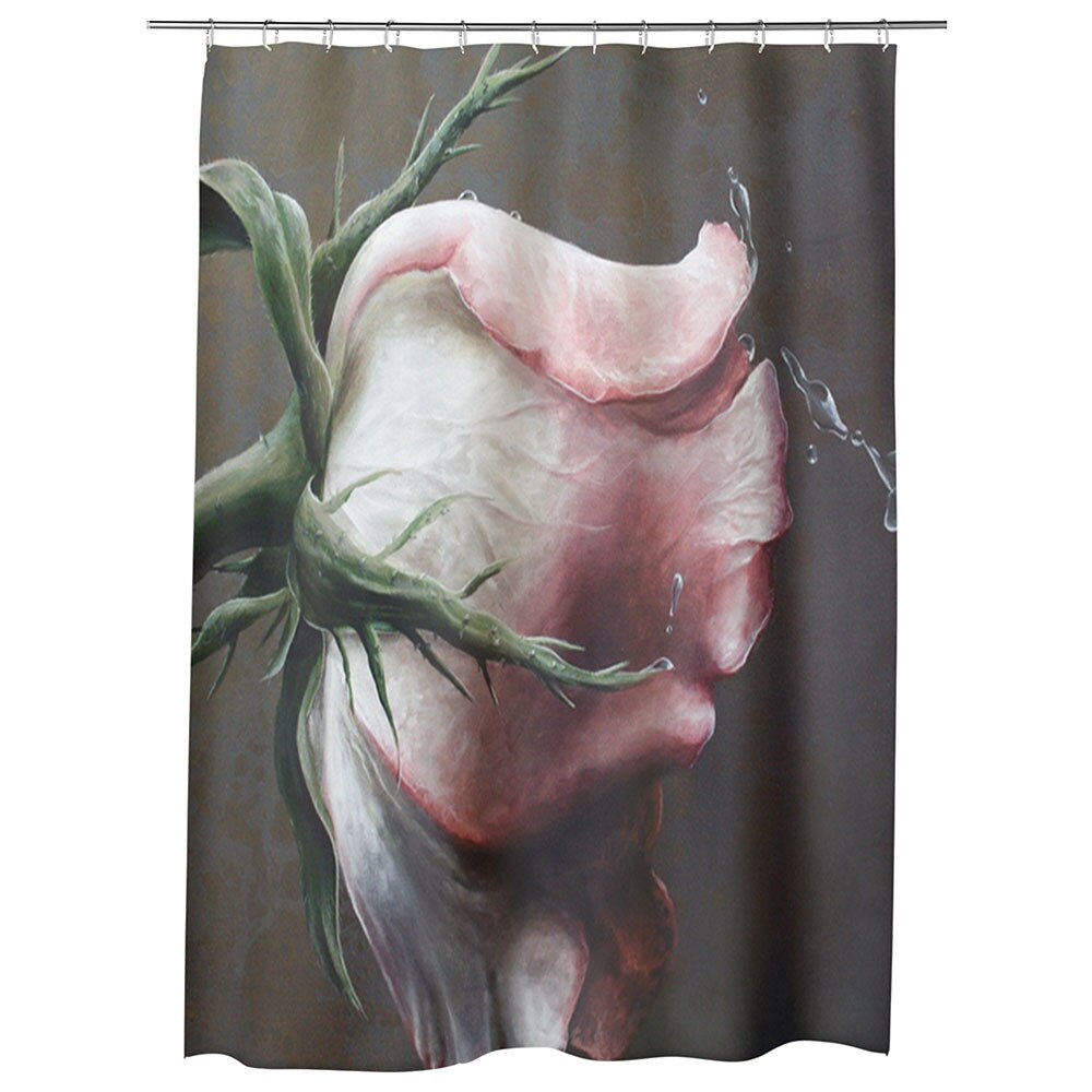 Perdea Dus, Cada, pentru Baie, Heartwork, Trandafir de poveste, Model Multicolor, Decoratiuni Baie, 150 x 200 cm