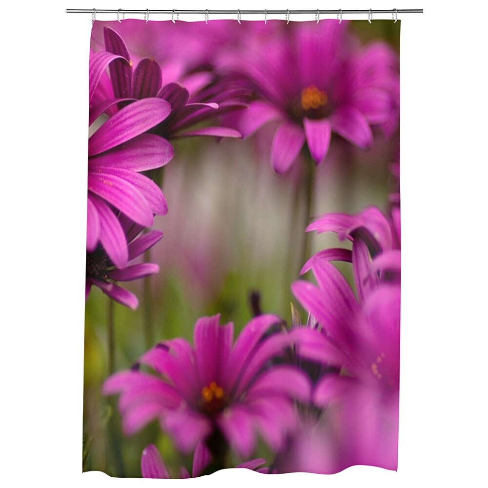 Perdea Dus, Cada, pentru Baie, Heartwork, Margarete roz, Model Multicolor, Decoratiuni Baie, 150 x 200 cm