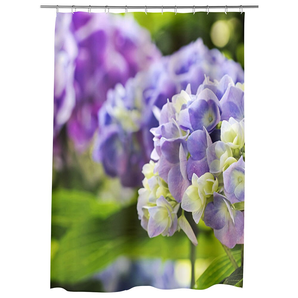 Perdea Dus, Cada, pentru Baie, Heartwork, Hortensii, Model Multicolor, Decoratiuni Baie, 150 x 200 cm