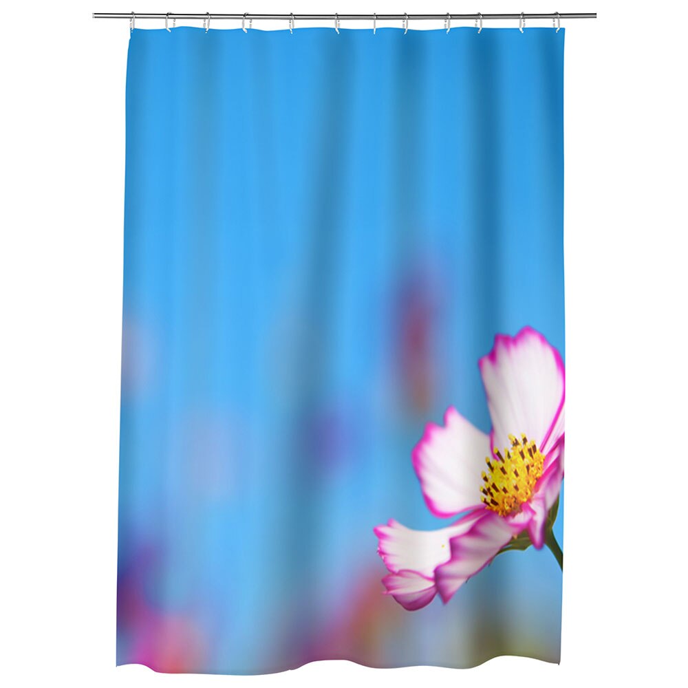 Perdea Dus, Cada, pentru Baie, Heartwork, Floricica singuratica, Model Multicolor, Decoratiuni Baie, 150 x 200 cm
