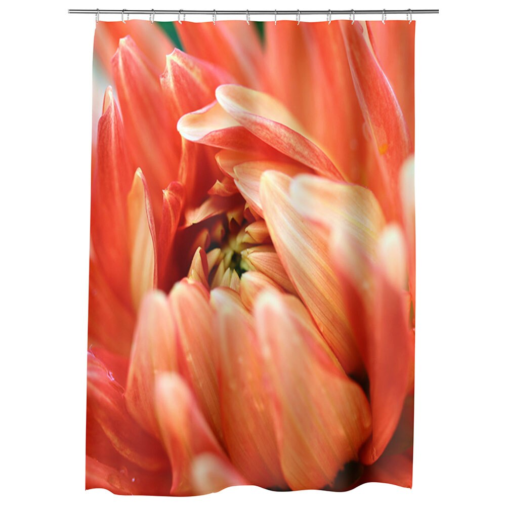 Perdea Dus, Cada, pentru Baie, Heartwork, Pasiune portocalie, Model Multicolor, Decoratiuni Baie, 150 x 200 cm