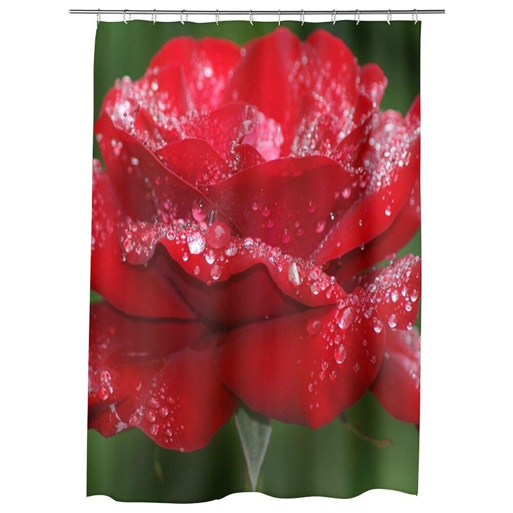 Perdea Dus, Cada, pentru Baie, Heartwork, Fir de trandafir plouat, Model Multicolor, Decoratiuni Baie, 150 x 200 cm