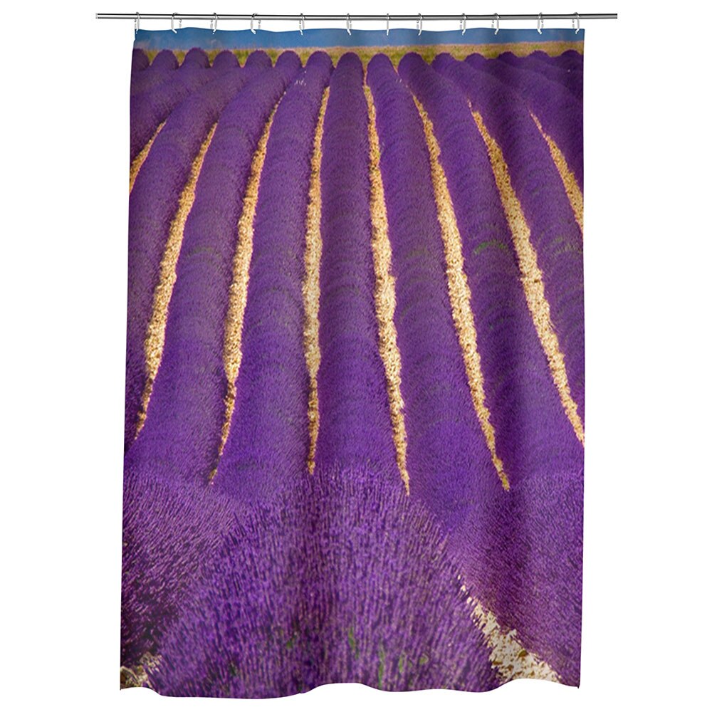 Perdea Dus, Cada, pentru Baie, Heartwork, Camp superb violet, Model Multicolor, Decoratiuni Baie, 150 x 200 cm