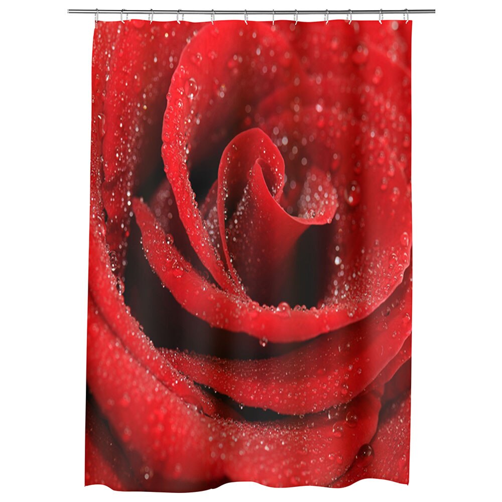 Perdea Dus, Cada, pentru Baie, Heartwork, Trandafir cu bruma, Model Multicolor, Decoratiuni Baie, 150 x 200 cm
