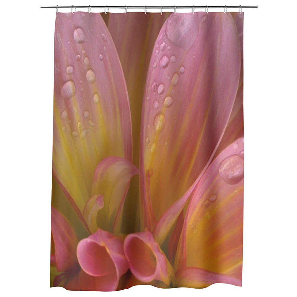 Perdea Dus, Cada, pentru Baie, Heartwork, Petale si roua, Model Multicolor, Decoratiuni Baie, 150 x 200 cm