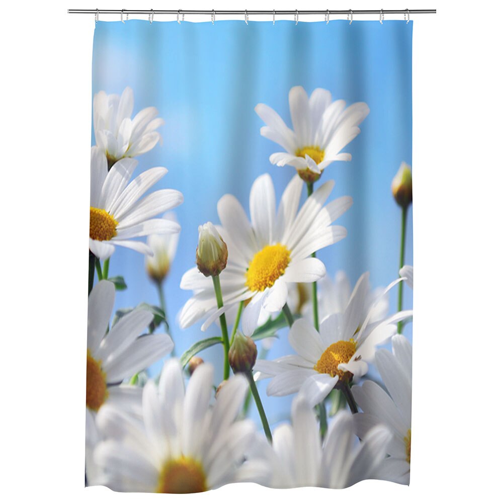 Perdea Dus, Cada, pentru Baie, Heartwork, Flori in camp, Model Multicolor, Decoratiuni Baie, 150 x 200 cm