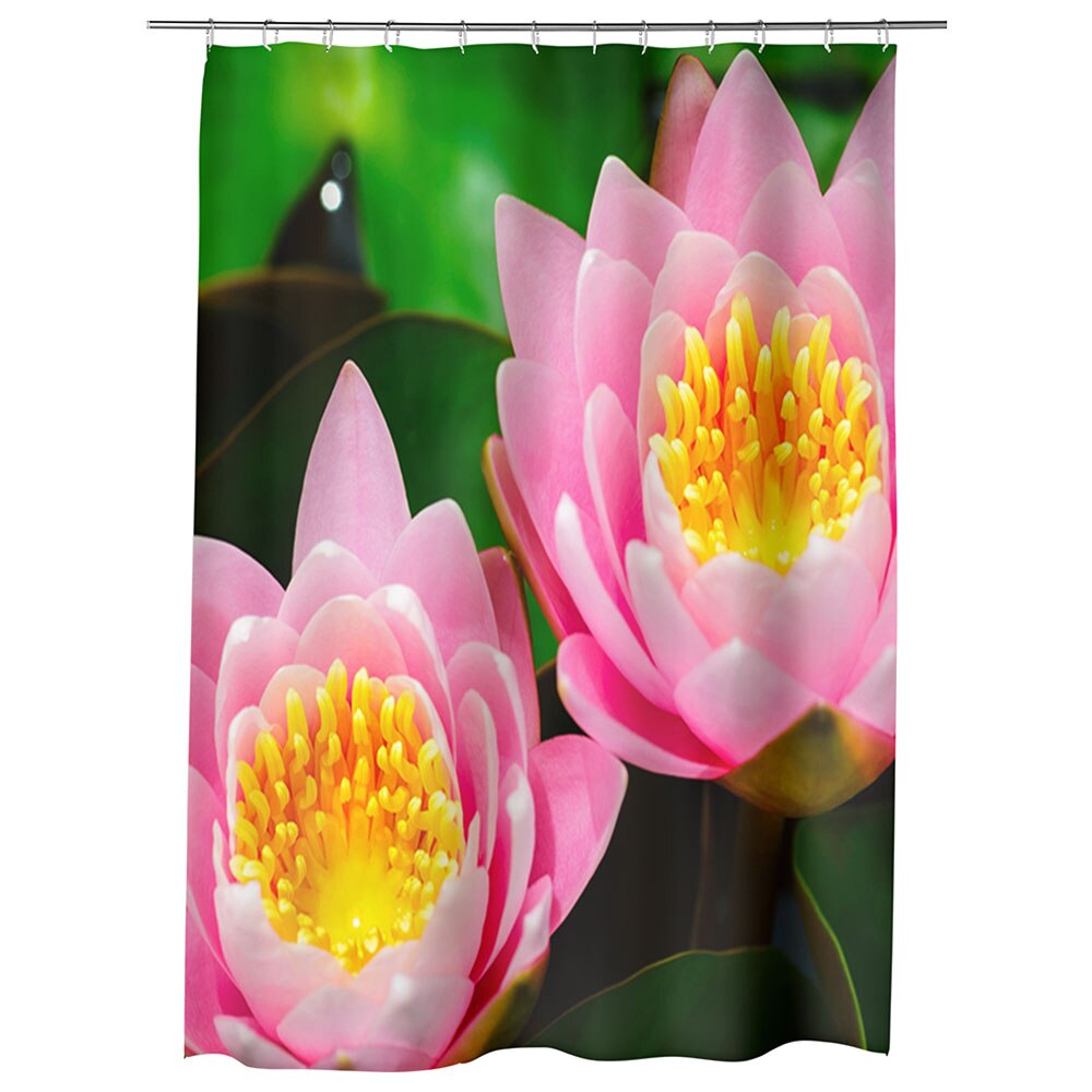 Perdea Dus, Cada, pentru Baie, Heartwork, Lilieci de apa, Model Multicolor, Decoratiuni Baie, 150 x 200 cm