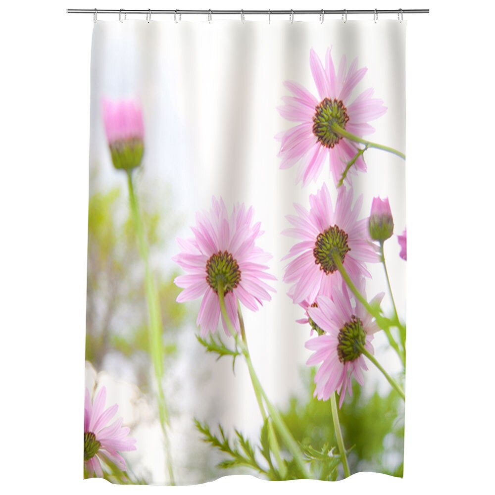 Perdea Dus, Cada, pentru Baie, Heartwork, Flori de vara inflorite, Model Multicolor, Decoratiuni Baie, 150 x 200 cm