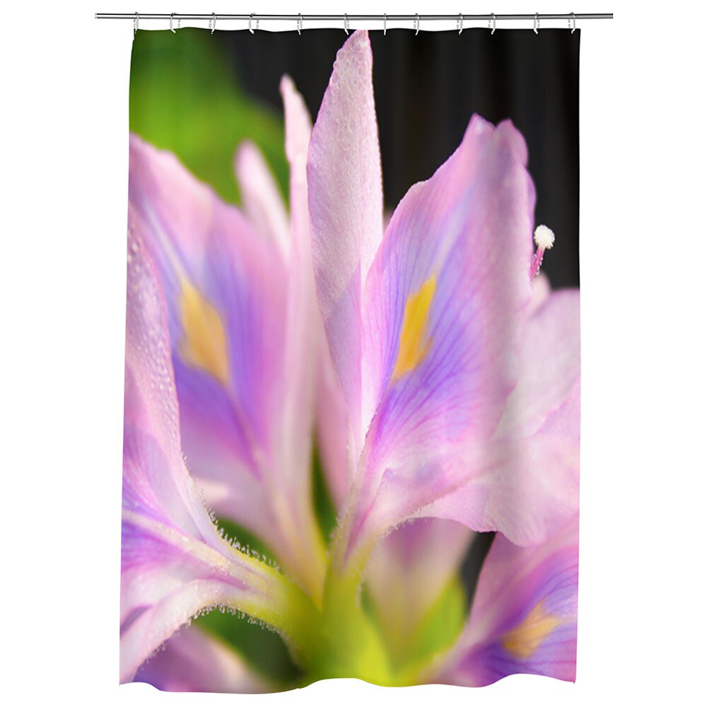 Perdea Dus, Cada, pentru Baie, Heartwork, Petale Violet deschis, Model Multicolor, Decoratiuni Baie, 150 x 200 cm