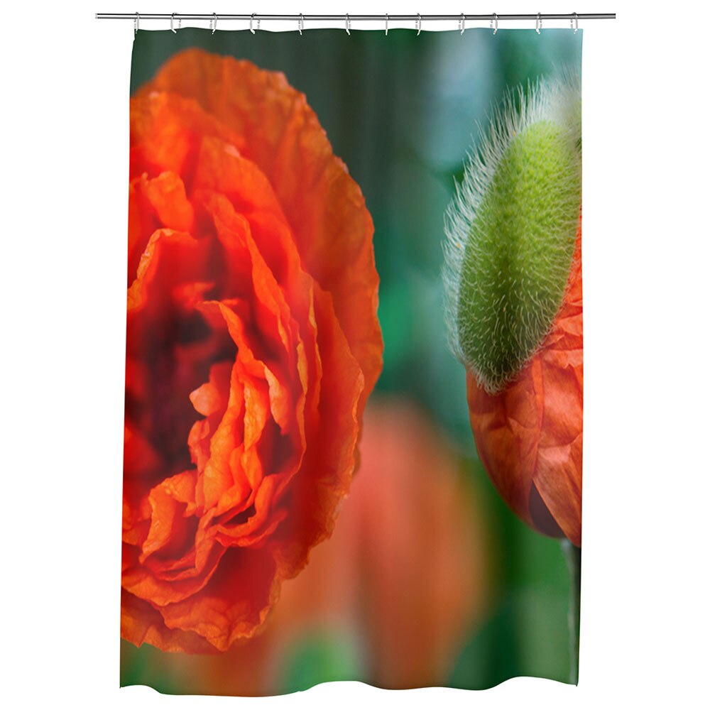 Perdea Dus, Cada, pentru Baie, Heartwork, Mac, Model Multicolor, Decoratiuni Baie, 150 x 200 cm