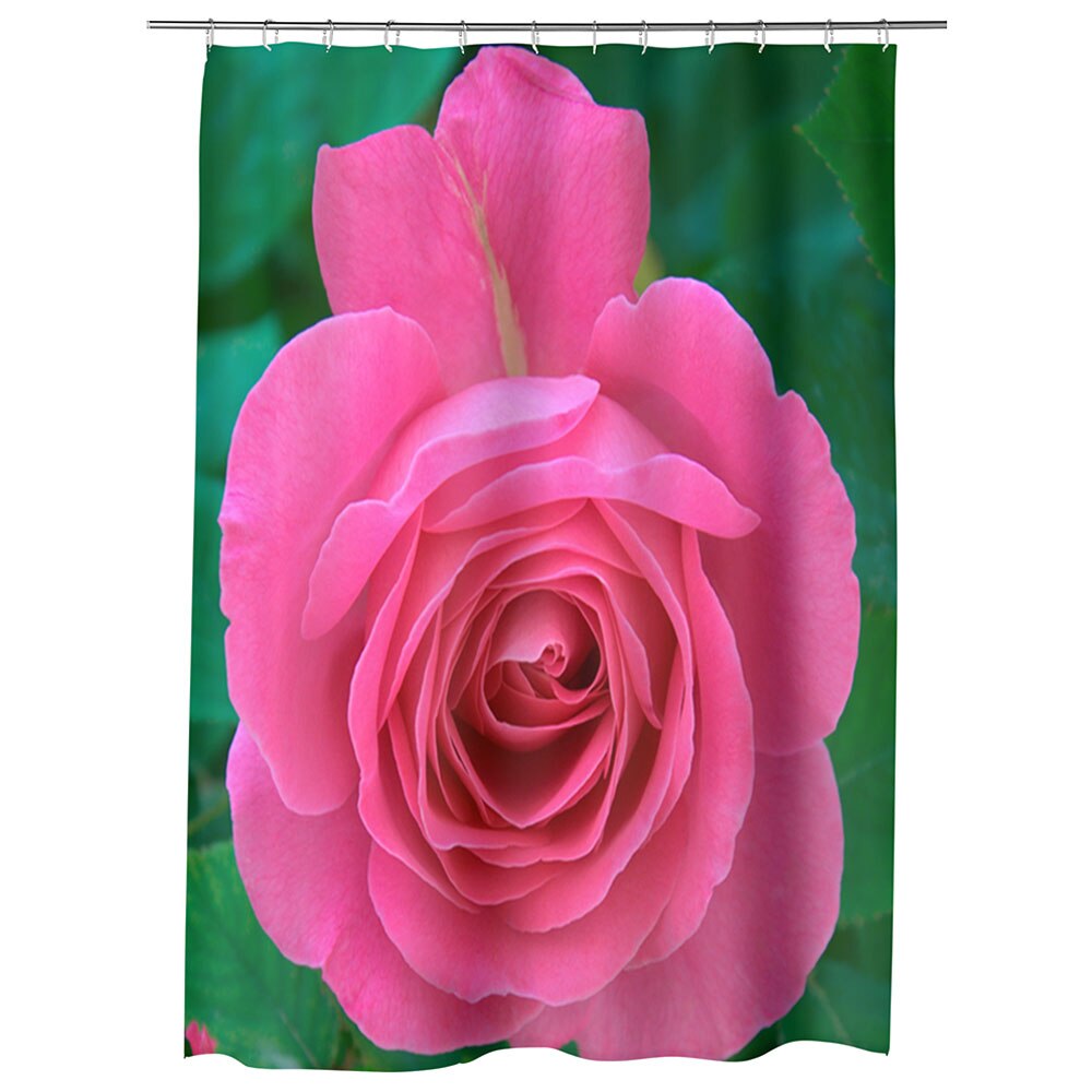 Perdea Dus, Cada, pentru Baie, Heartwork, Trandafir rozaliu, Model Multicolor, Decoratiuni Baie, 150 x 200 cm