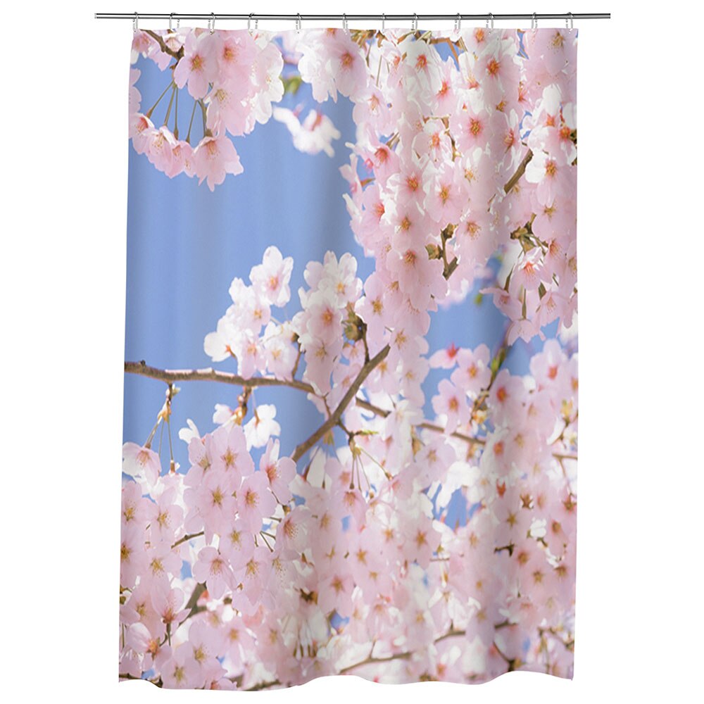 Perdea Dus, Cada, pentru Baie, Heartwork, Ciresi japonezi infloriti, Model Multicolor, Decoratiuni Baie, 150 x 200 cm