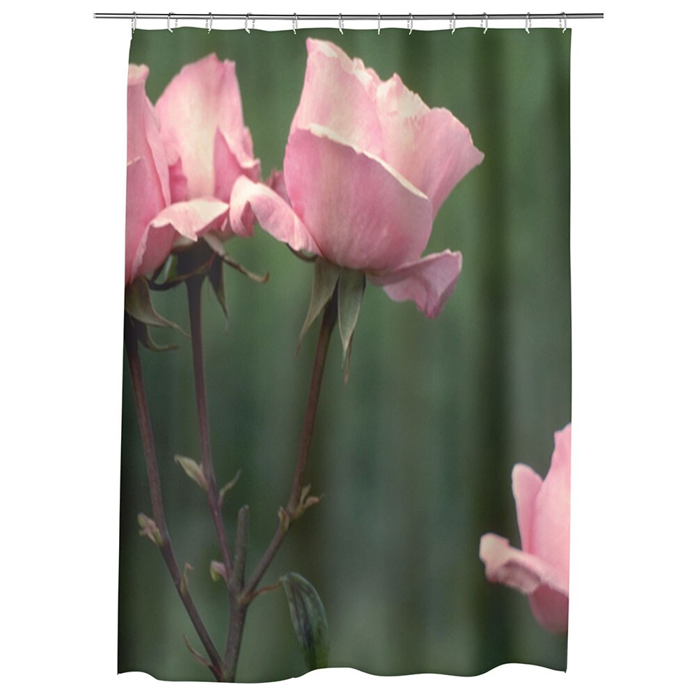 Perdea Dus, Cada, pentru Baie, Heartwork, Roz, Model Multicolor, Decoratiuni Baie, 150 x 200 cm