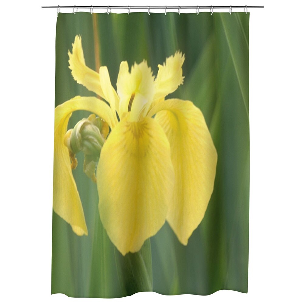 Perdea Dus, Cada, pentru Baie, Heartwork, Galben, Model Multicolor, Decoratiuni Baie, 150 x 200 cm