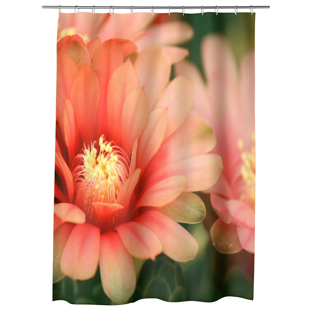 Perdea Dus, Cada, pentru Baie, Heartwork, Flori de cactus, Model Multicolor, Decoratiuni Baie, 150 x 200 cm
