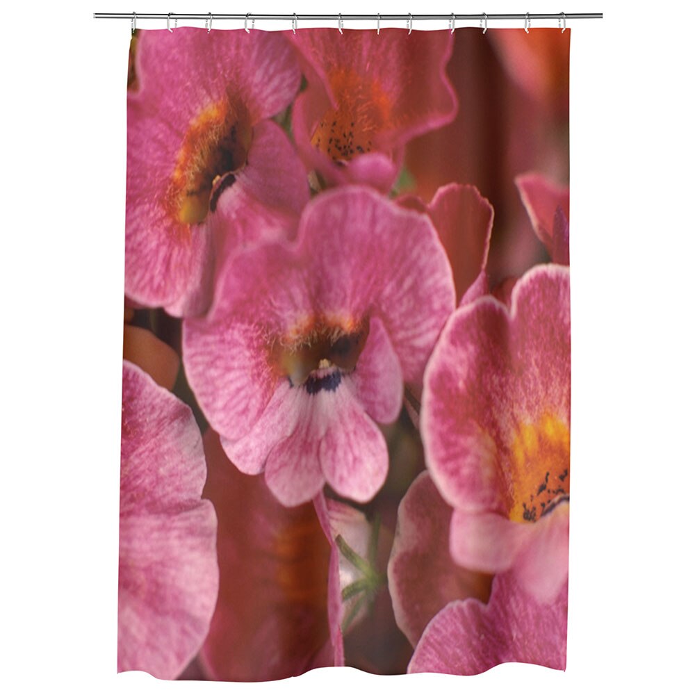 Perdea Dus, Cada, pentru Baie, Heartwork, Flori curioase, Model Multicolor, Decoratiuni Baie, 150 x 200 cm
