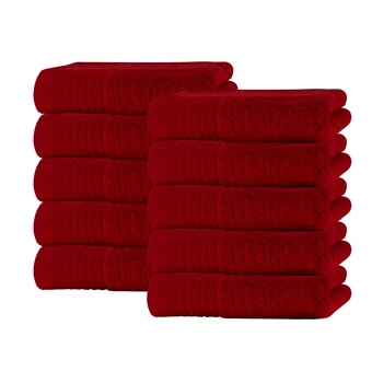 Set 10 prosoape maini Classic Collection, 100% bumbac, 30 x 50 cm, Rosu Set 10 prosoape maini Classic Collection, 100% bumbac, 30 x 50 cm, Rosu