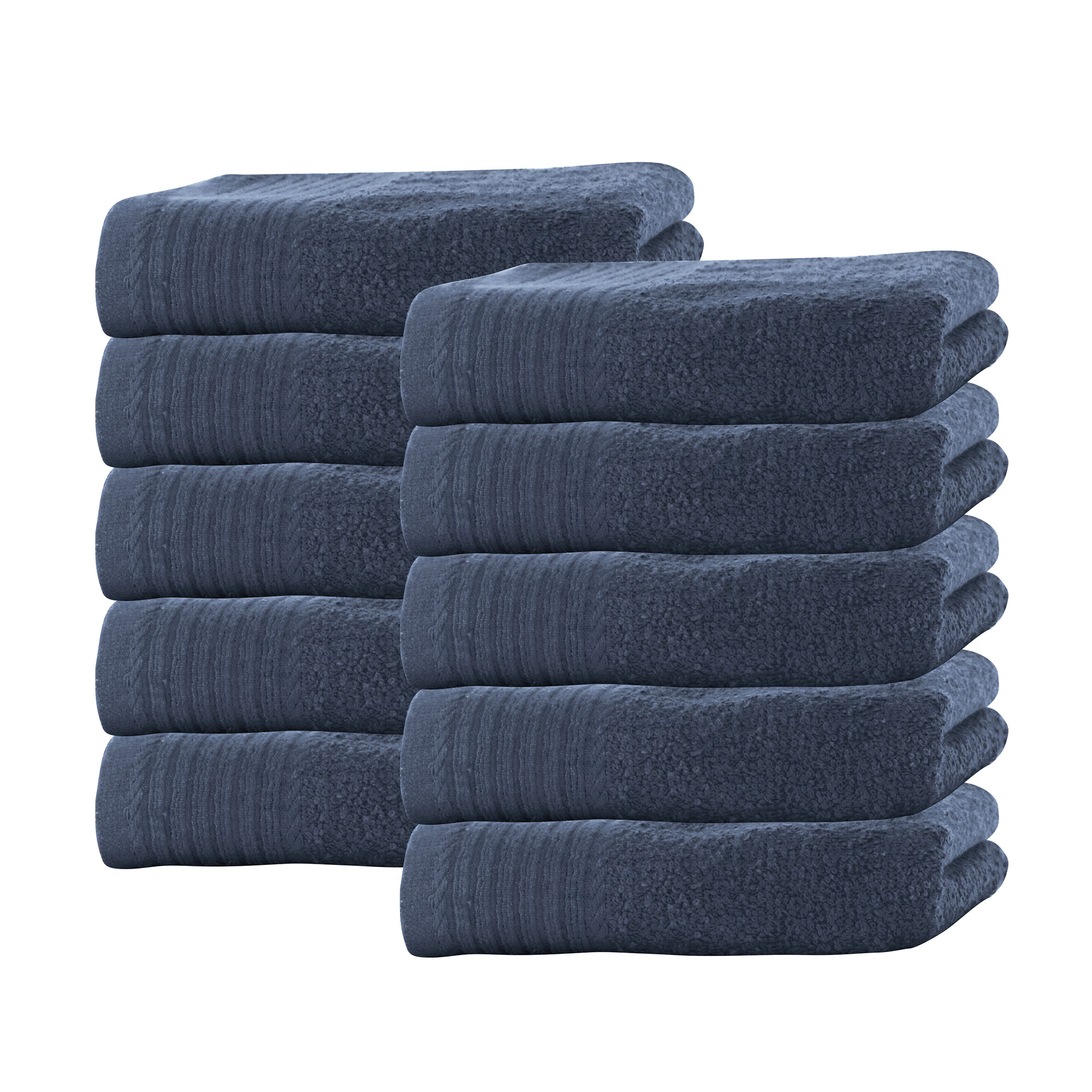 Set 10 prosoape maini Classic Collection, 100% bumbac, 30 x 50 cm, Antracit