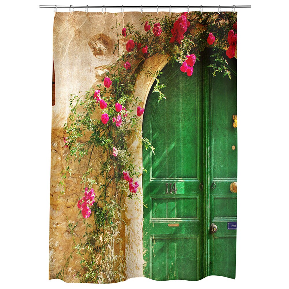 Perdea Dus, Cada, pentru Baie, Heartwork, Poarta de flori, Model Multicolor, Decoratiuni Baie, 150 x 200 cm