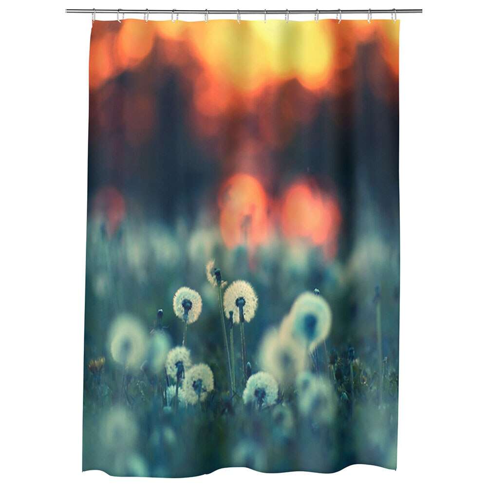 Perdea Dus, Cada, pentru Baie, Heartwork, Papadii la apus, Model Multicolor, Decoratiuni Baie, 150 x 200 cm