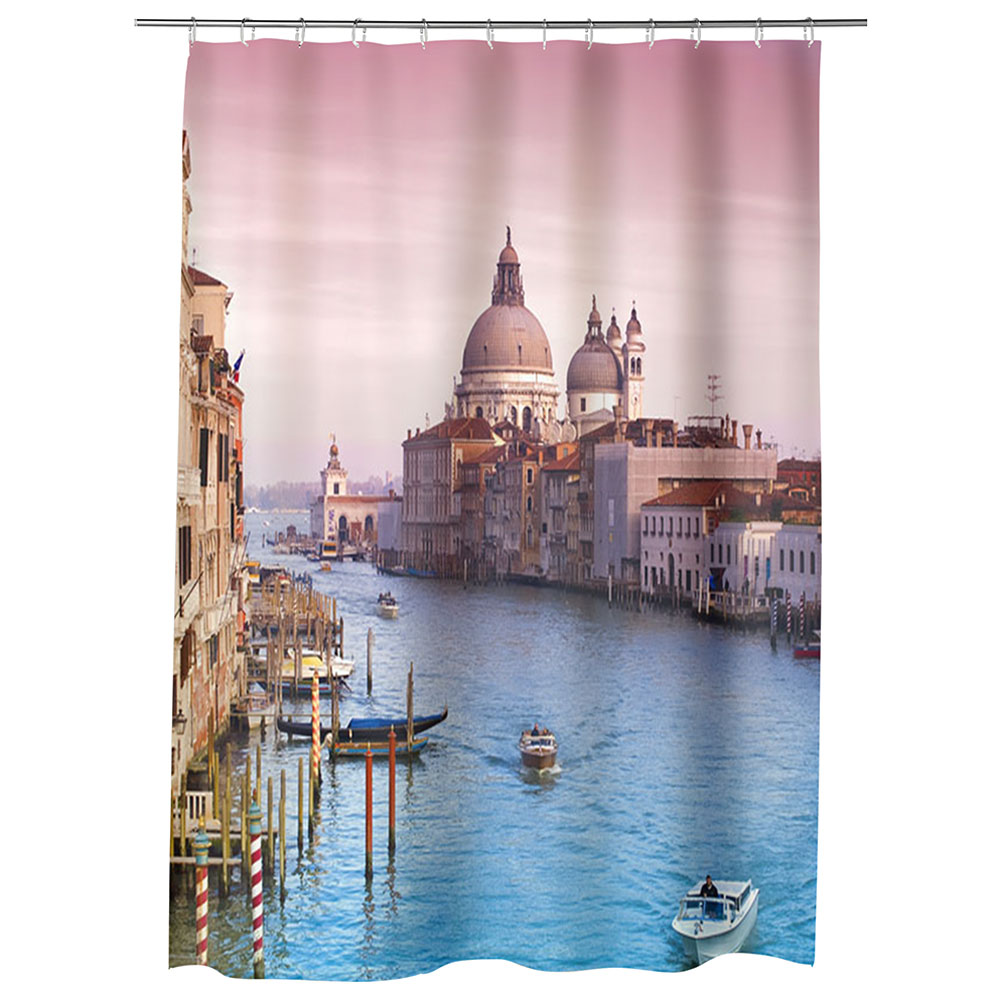 Perdea Dus, Cada, pentru Baie, Heartwork, Venetia Italia, Model Multicolor, Decoratiuni Baie, 150 x 200 cm