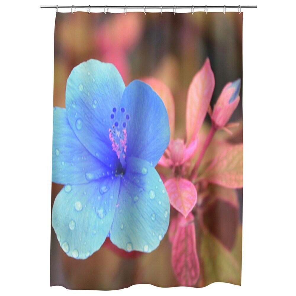 Perdea Dus, Cada, pentru Baie, Heartwork, Trandafir chinezesc, Model Multicolor, Decoratiuni Baie, 150 x 200 cm