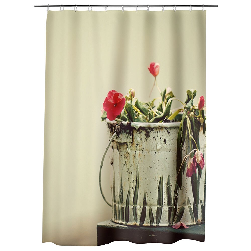 Perdea Dus, Cada, pentru Baie, Heartwork, Culori naturale, Model Multicolor, Decoratiuni Baie, 150 x 200 cm