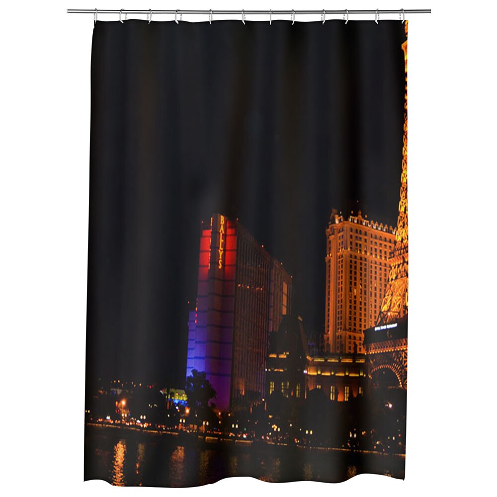 Perdea Dus, Cada, pentru Baie, Heartwork, Casino in Las Vegas, Model Multicolor, Decoratiuni Baie, 150 x 200 cm