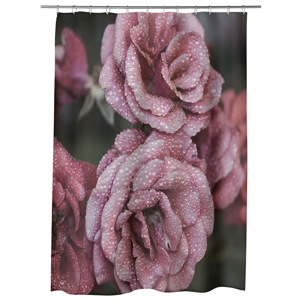 Perdea Dus, Cada, pentru Baie, Heartwork, Trandafiri infrigurati, Model Multicolor, Decoratiuni Baie, 150 x 200 cm
