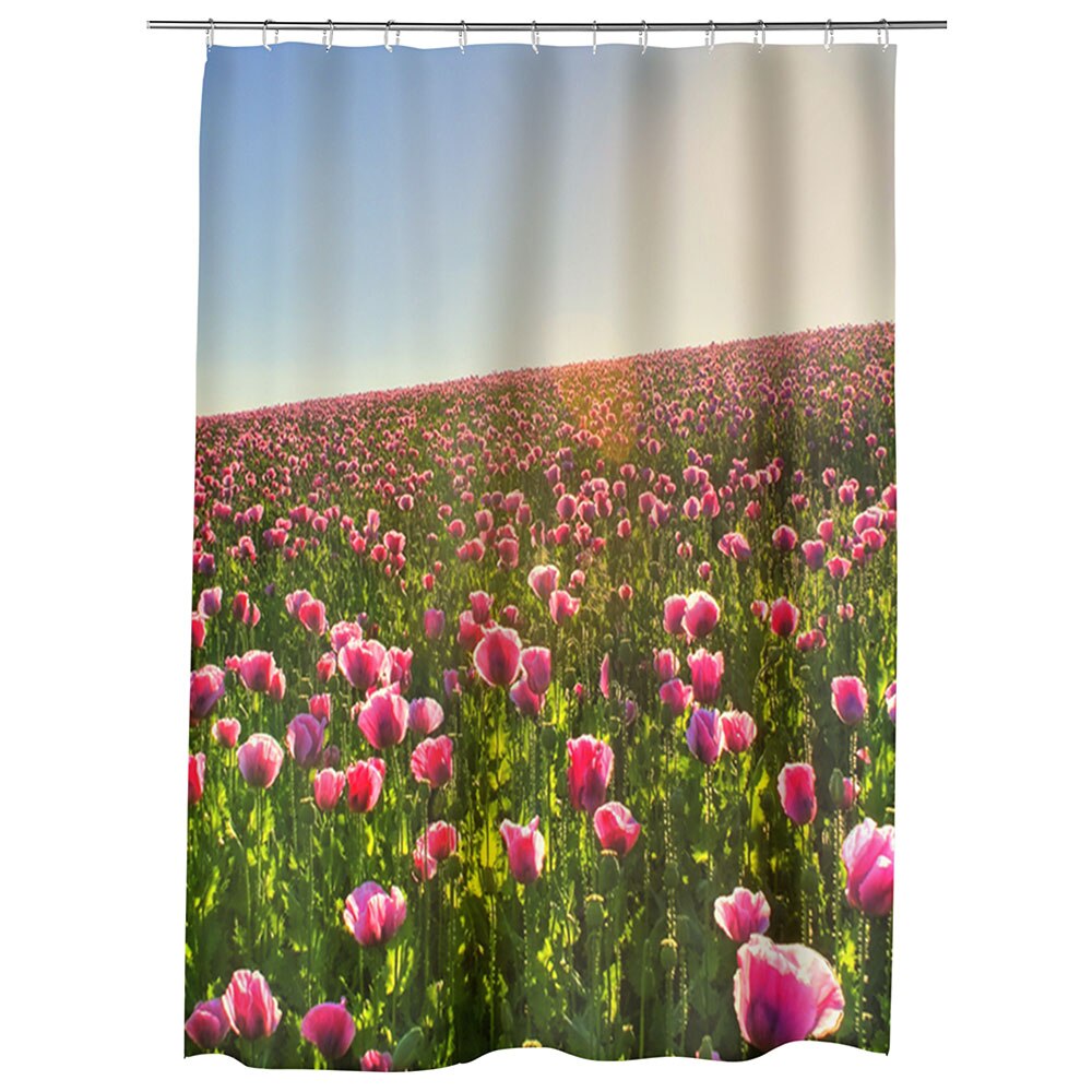 Perdea Dus, Cada, pentru Baie, Heartwork, Superb camp colorat cu flori, Model Multicolor, Decoratiuni Baie, 150 x 200 cm