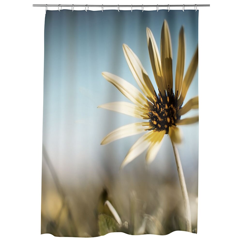 Perdea Dus, Cada, pentru Baie, Heartwork, Floare de colt, Model Multicolor, Decoratiuni Baie, 150 x 200 cm