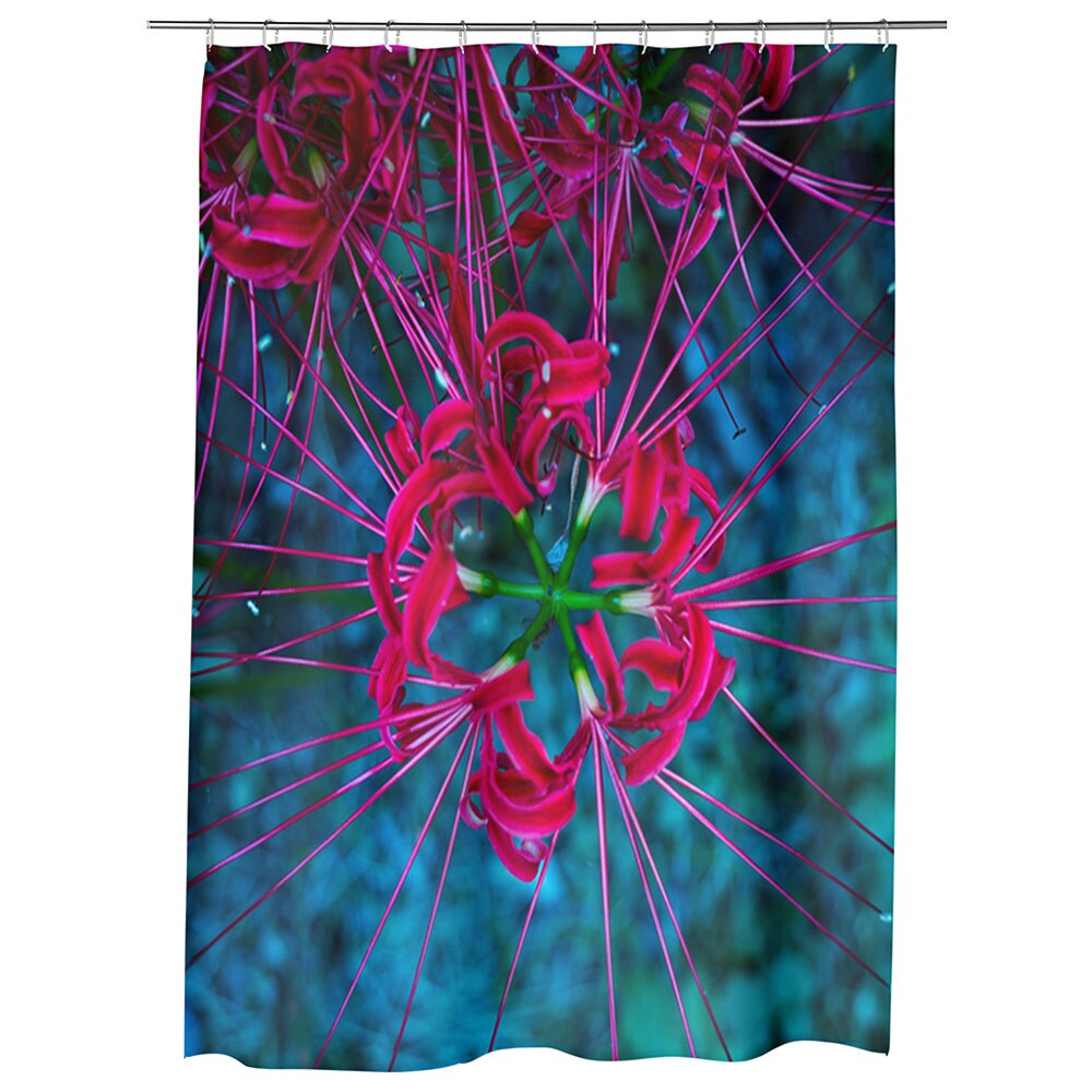 Perdea Dus, Cada, pentru Baie, Heartwork, Flori subacvatice, Model Multicolor, Decoratiuni Baie, 150 x 200 cm