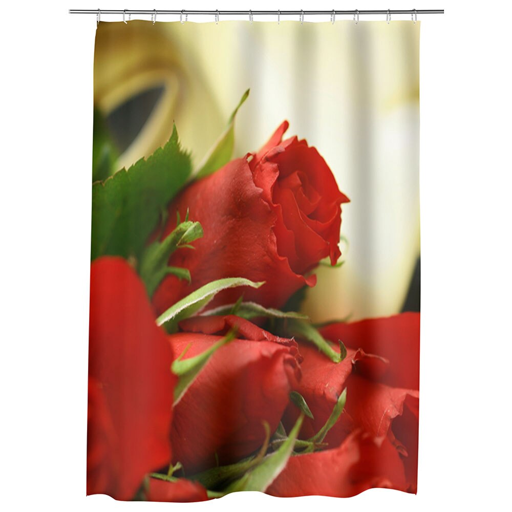 Perdea Dus, Cada, pentru Baie, Heartwork, Buchet trandafiri, Model Multicolor, Decoratiuni Baie, 150 x 200 cm